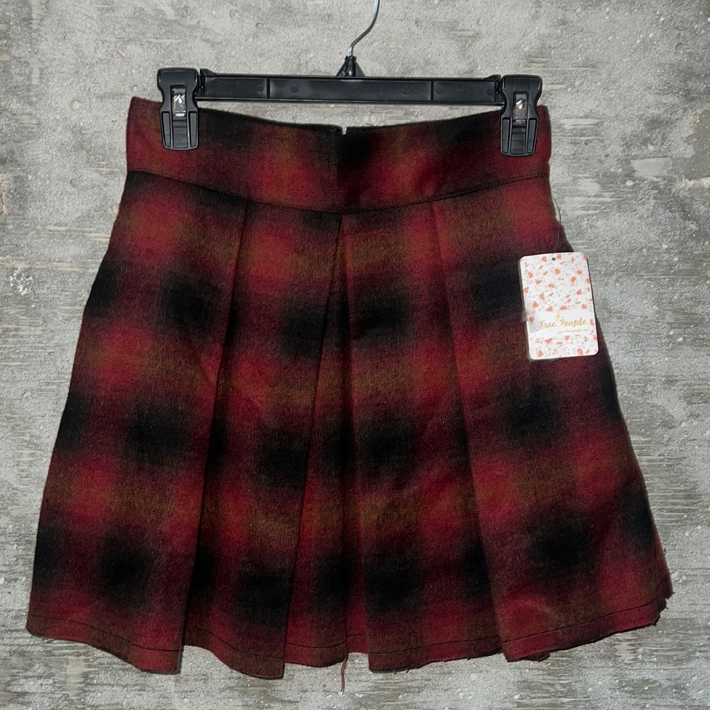 Free People High Waisted Plaid Skirt